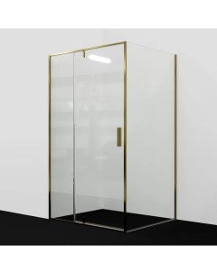 Душевой уголок Aisch 120x80 профиль золото стекло прозрачное Wasserkraft