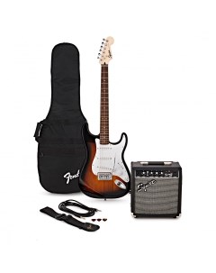 Электрогитары Squier Stratocaster Pack Laurel Fingerboard Brown Sunburst Gig Bag 10G комплект Fender