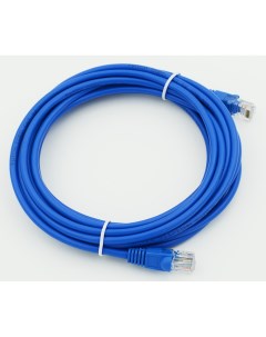 Патч корд UTP кат 5e 5 м RJ45 RJ45 синий 630508 Behpex