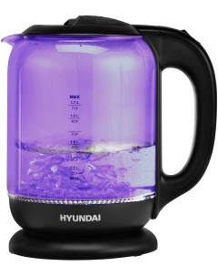 Чайник HYK G5809 1 8л 2200Вт стекло фиолетовый черный Hyundai