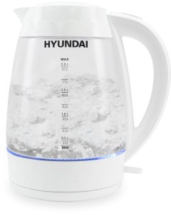 Чайник HYK G4506 2л 2 2 кВт пластик стекло белый Hyundai