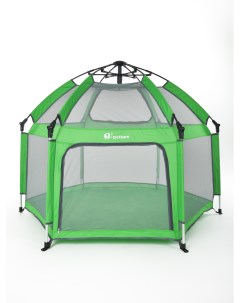 Детская игровая палатка домик манеж для игр на улице и дома зеленый Detkam