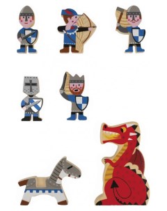 Набор деревянных фигурок Маленькие истории Рыцари Janod
