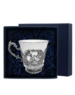Чашка чайная Королевская охота из чернёного серебра Argenta