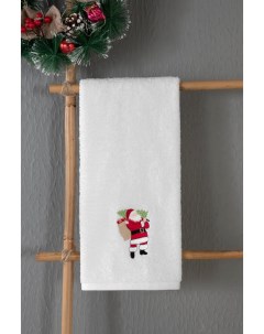 Полотенце с Вышивкой Рождество 30x50 Clause Белый Arya