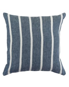 Чехол на подушку декоративный в полоску темно синий Essential 45х45 Tkano