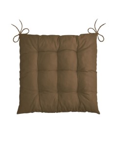Подушка на стул с завязками сидушка квадратная коричневая 40х40 см 2 шт Classmark