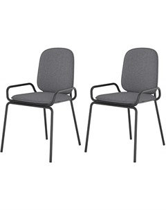 Комплект стульев 2 шт Ror RORCH2FRBKBSKGR 2 серый Latitude