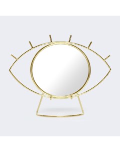 Зеркало настольное Cyclops 43x28x3 5 см золотое Doiy