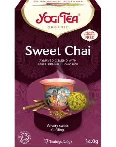 Чай в пакетиках Sweet Chai Сладкий чай анис фенхель солодка 17 пакетиков Yogi tea