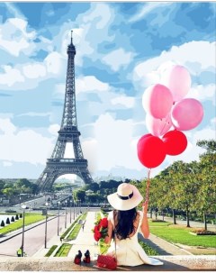 Картина по номерам Девушка в Париже 50х40 Selfica