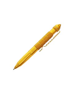 Ручка шариковая подарочная поворотная корпус металлический золотистый тактическая Calligrata