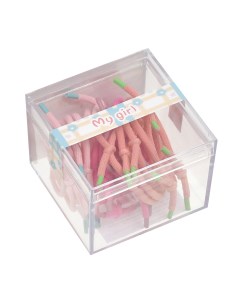Набор резинок для волос в коробке розовые детский Tais