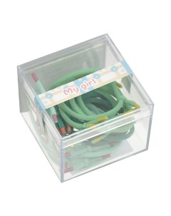 Набор резинок для волос в коробке зеленые детский Tais