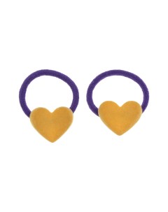Набор резинок для волос фиолетовые с сердцем 2 шт детский Tais