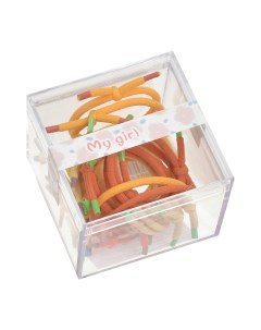 Набор резинок для волос в коробке оранжевые детский Tais