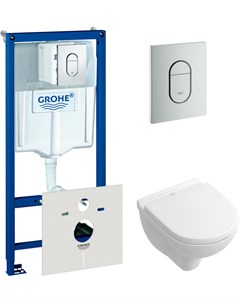 Комплект инсталляция Grohe Rapid SL 38929000 4 в 1 унитаз O Novo 5688 H1 01 alpin Villeroy&boch