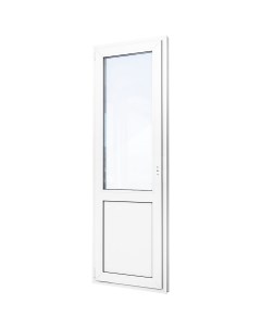 Балконная дверь ПВХ одностворчатая левая поворотная 2130x700 мм ВxШ двуxкамерный стеклопакет белый Deceuninck