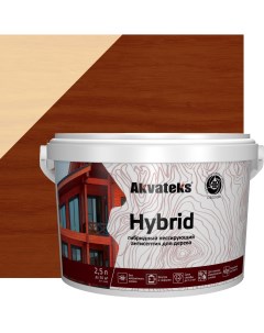 Антисептик Akvateks Hybrid гибридный лессирующий полуматовый орех 2 5 л Акватекс