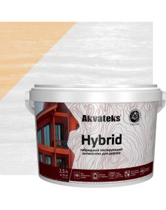 Антисептик Akvateks Hybrid гибридный лессирующий полуматовый белый 2 5 л Акватекс