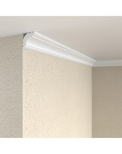 Плинтус потолочный полистирол для натяжного потолка 03001E белый 21x21x2000 мм Format