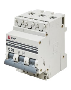 Автоматический выключатель ВА47 63 3P C20 A 4 5 кА Ekf