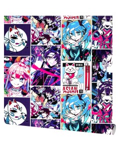 Обои флизелиновые Anime фиолетовые AT88191 10 Ateliero