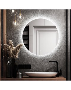 Зеркало для ванной Mirox NGE Веста SD59 с LED подсветкой 60 см круглое цвет белый Без бренда