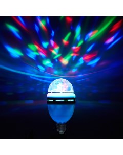 Лампа светодиодная Disco E27 3 Вт свет RGB Volpe