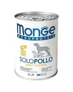 Корм для собак Dog Monoproteico Solo курица 400 г Monge