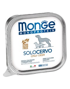Корм для собак Dog Monoproteico Solo оленина 150 г Monge