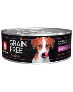 Grain Free консервы для собак Индейка 100 г Зоогурман