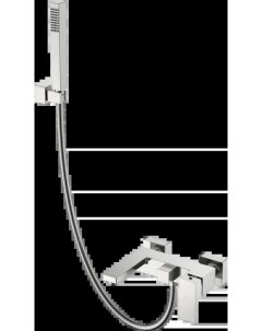 Смеситель для ванны с душем Qubic 473-NB brushed nickel Boheme