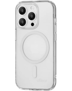 Чехол накладка Real Mag Case with MagSafe для смартфона Apple iPhone 15 Pro пластик прозрачный CS253 Ubear