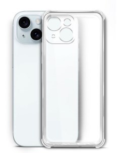 Чехол накладка для смартфона Apple iPhone 15 Plus силикон прозрачный 72406 Borasco