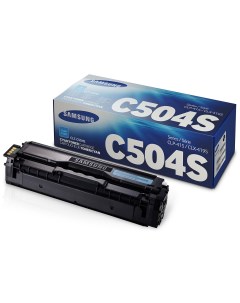 Картридж для лазерного принтера CLT C504S голубой оригинал Samsung