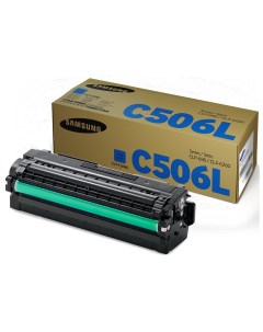Картридж для лазерного принтера CLT 506L голубой оригинал Samsung