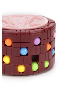 Фиджет спинер развивающая головоломка лабиринт 3D цилиндр пластиковый красный Nobrand