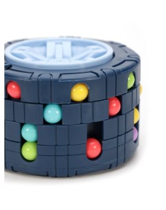 Фиджет спинер развивающая головоломка лабиринт 3D цилиндр пластиковый синий Nobrand