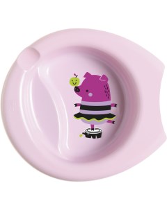 Набор детской посуды 2 тарелки ложка поильник 6м розовый Chicco