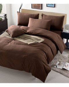 Комплект постельного белья 00 00210247 коричневый сатин Maktex