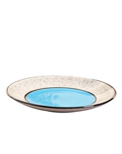 Тарелка Персия плоская керамика синяя 25 см Иран Керамика ручной работы