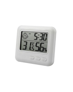 Термометр гигрометр с часами будильником и смайликом 4556 1 2emarket