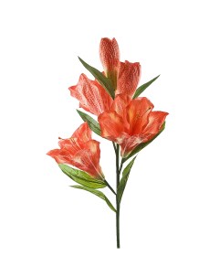 Цветок искусственный на ножке Гиппеаструм оранжевый h 111см Код 7180275 GLORIA Gloria garden