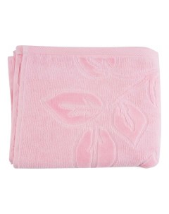 Полотенце Пионы 50x80 см стриженое розовое Cleanelly