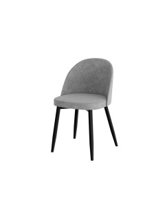 Комплект из 2 стульев Миро Ромб Каркас Черный Велюр Серый 2 шт Ввр