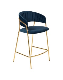 Полубарный стул Turin FR 0909 синий золотистый Bradex