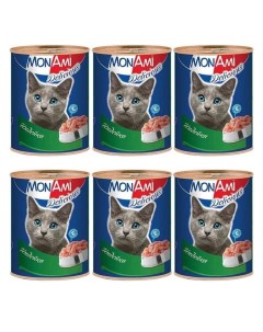Консервы для кошек Delicious индейка 6шт по 350г Монами