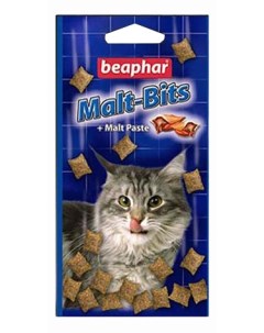 Лакомство для кошек Malt Bits подушечки с мальт пастой курица 75 шт 35 г Beaphar