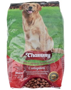 Сухой корм для собак для крупных пород с говядиной 12 кг Chammy